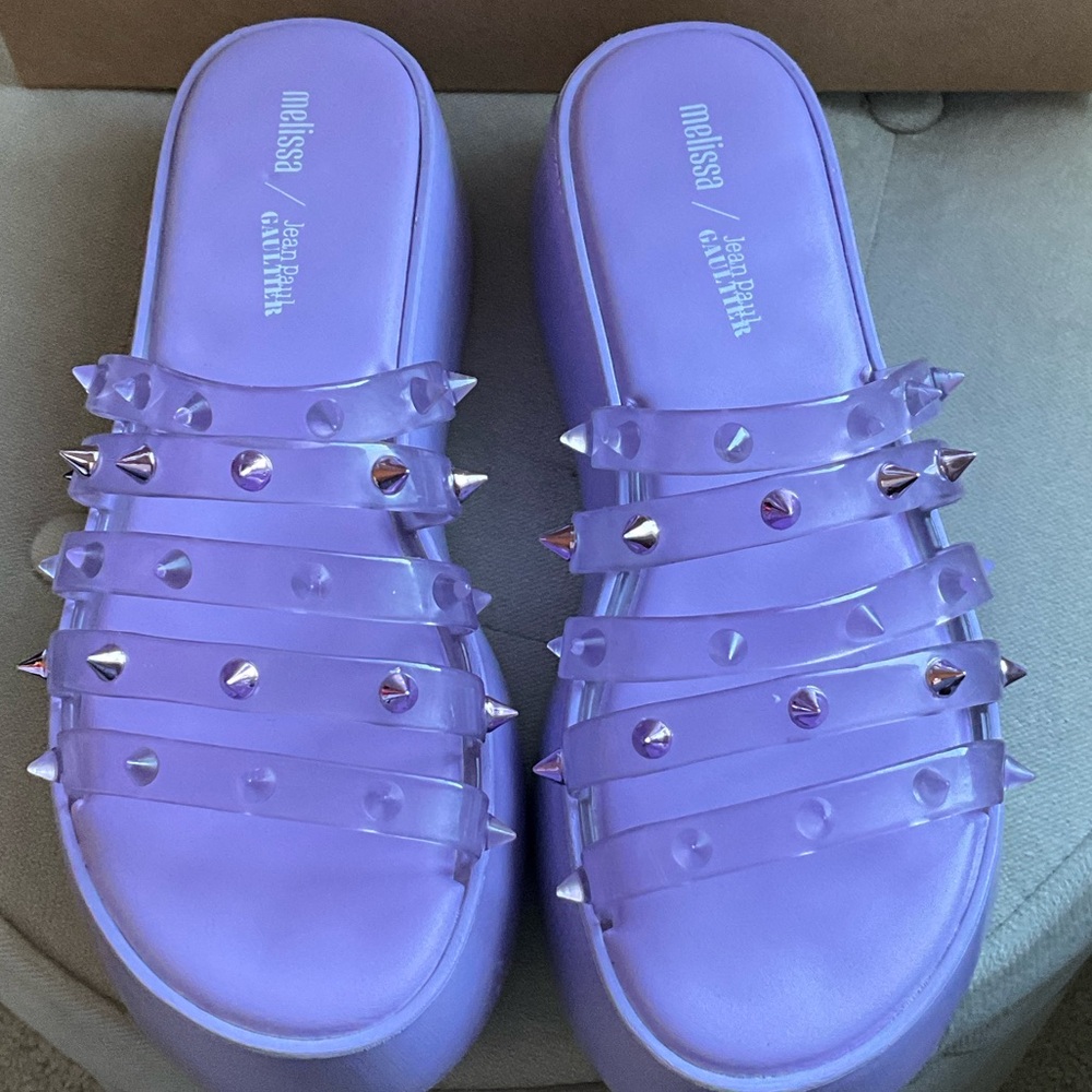 Melissa Women's X Jean Paul Gaultier Lilac Punk Love Becky mules  size 9